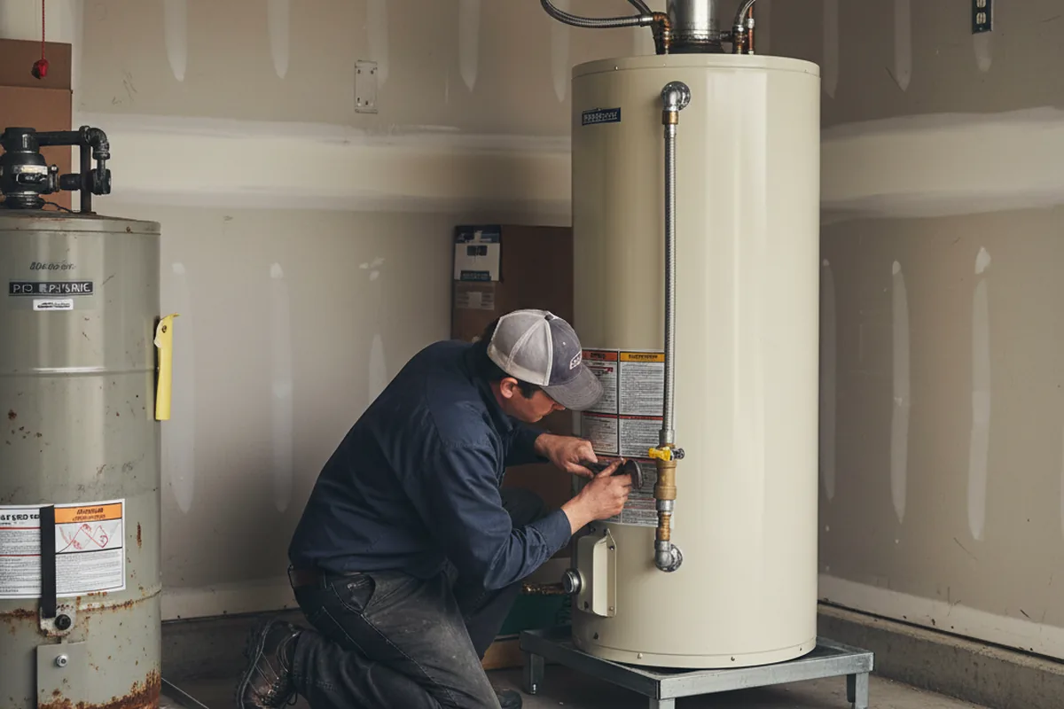 Water heater and shutoff valve replacement in Rouzerville